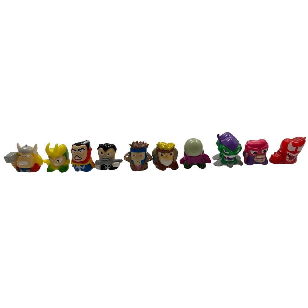 Zag Toys Nog’Nz Marvel Figure Lot Thor Loki Punisher Gambit Carnage Mysterio 10